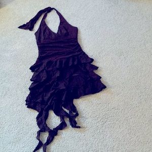 Speechless size S black halter ruffled dress